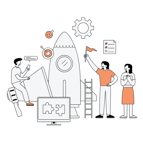 Ilustración de modelo de negocios con dos planes de suscripción